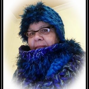 original handknitted scarf and hat #16